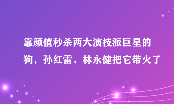 靠颜值秒杀两大演技派巨星的狗，孙红雷，林永健把它带火了