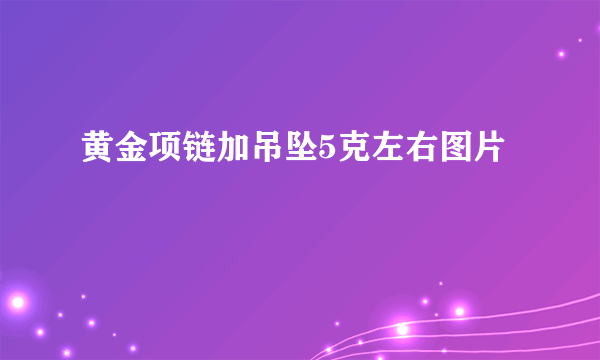 黄金项链加吊坠5克左右图片