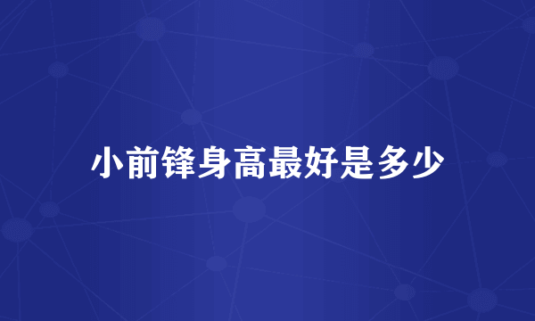 小前锋身高最好是多少
