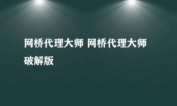 网桥代理大师 网桥代理大师破解版