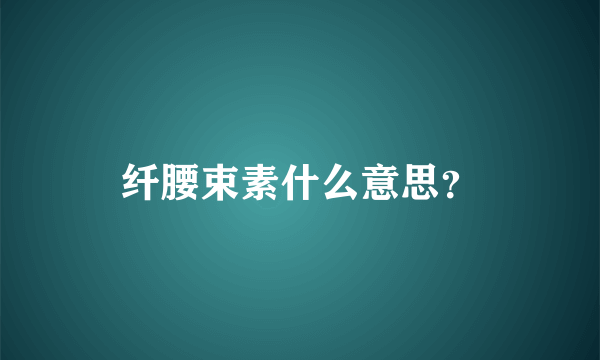 纤腰束素什么意思？