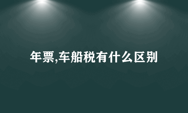 年票,车船税有什么区别