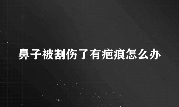 鼻子被割伤了有疤痕怎么办