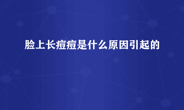 脸上长痘痘是什么原因引起的