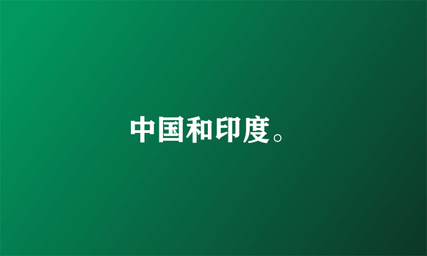中国和印度。