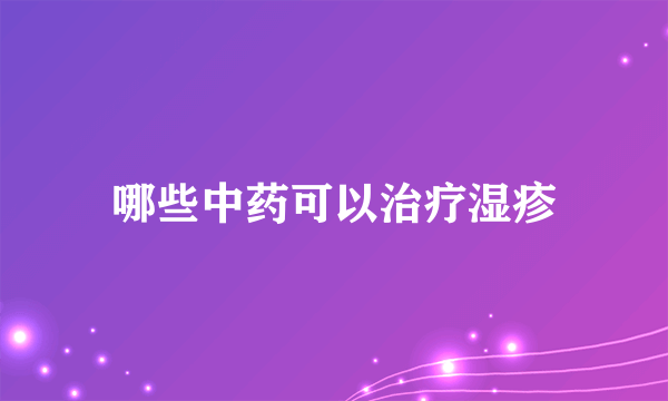 哪些中药可以治疗湿疹