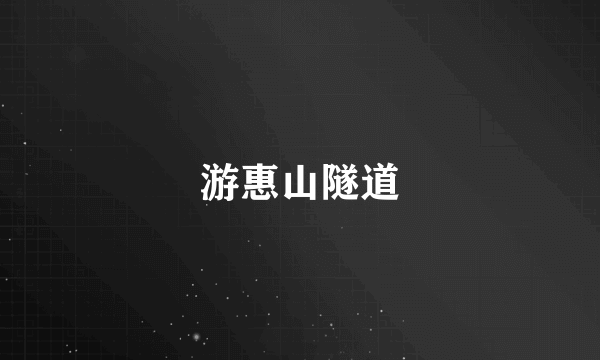 游惠山隧道