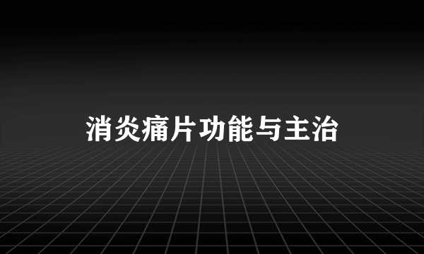 消炎痛片功能与主治