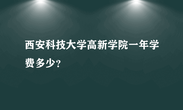 西安科技大学高新学院一年学费多少？