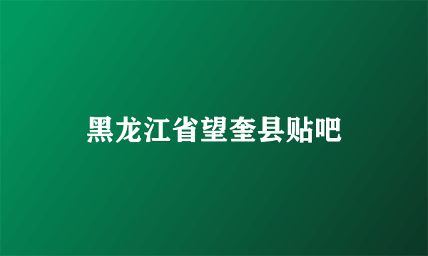 黑龙江省望奎县贴吧