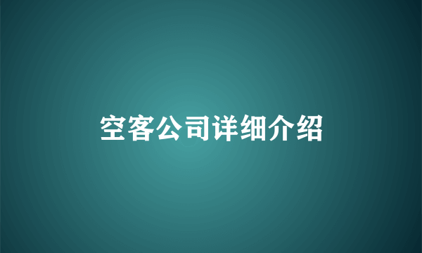 空客公司详细介绍