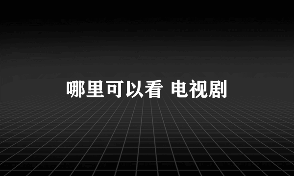 哪里可以看 电视剧
