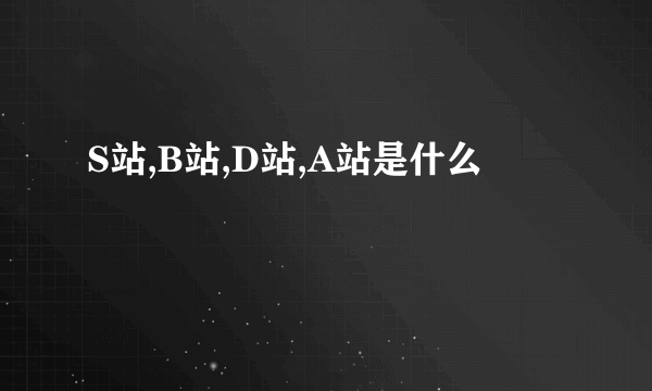 S站,B站,D站,A站是什么