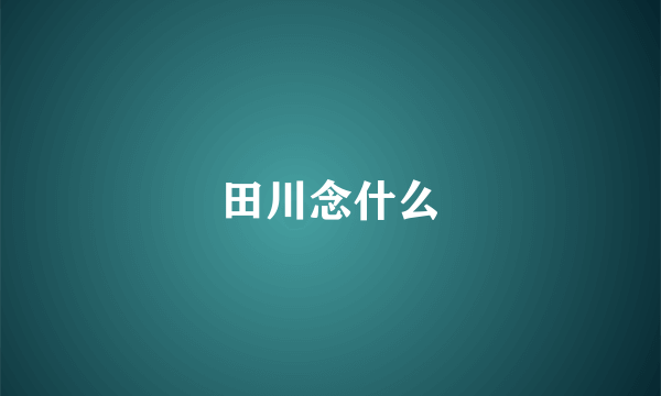 田川念什么