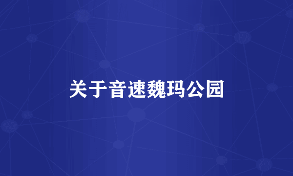 关于音速魏玛公园