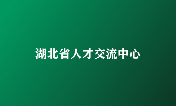 湖北省人才交流中心