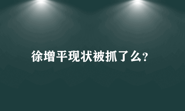 徐增平现状被抓了么？