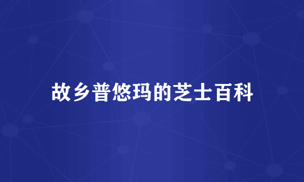 故乡普悠玛的芝士百科