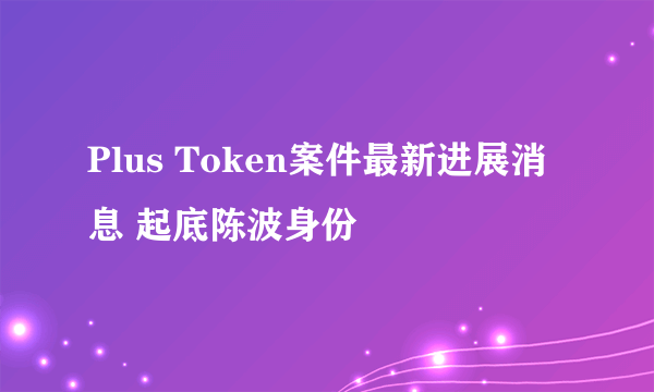 Plus Token案件最新进展消息 起底陈波身份