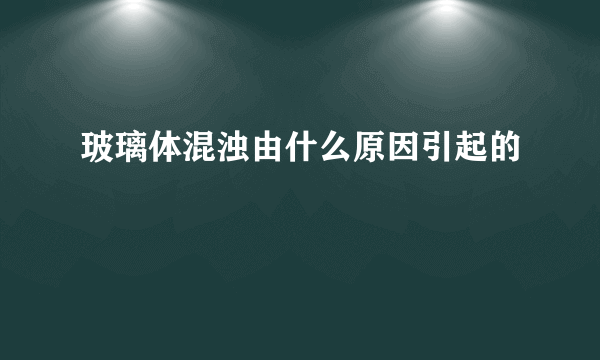 玻璃体混浊由什么原因引起的