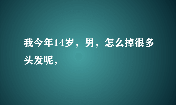 我今年14岁，男，怎么掉很多头发呢，