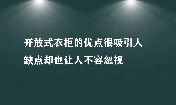 开放式衣柜的优点很吸引人 缺点却也让人不容忽视