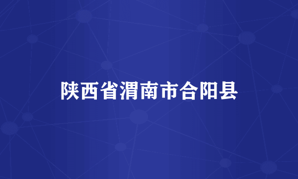 陕西省渭南市合阳县
