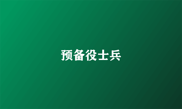 预备役士兵