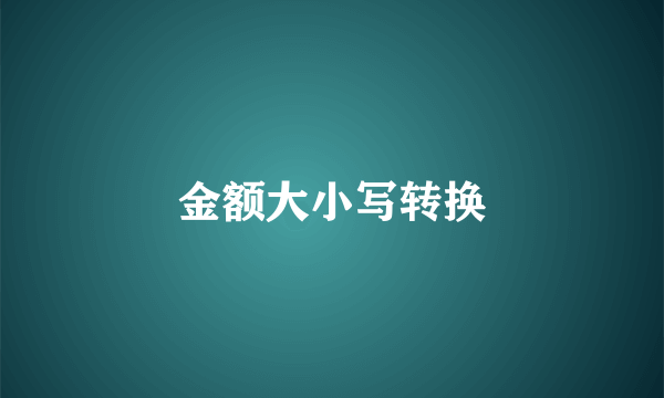 金额大小写转换