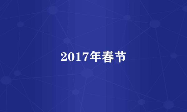 2017年春节