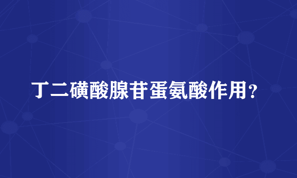 丁二磺酸腺苷蛋氨酸作用？