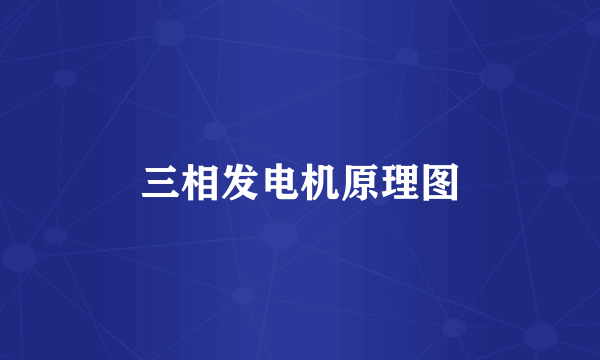 三相发电机原理图