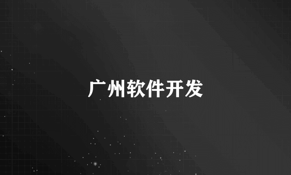 广州软件开发
