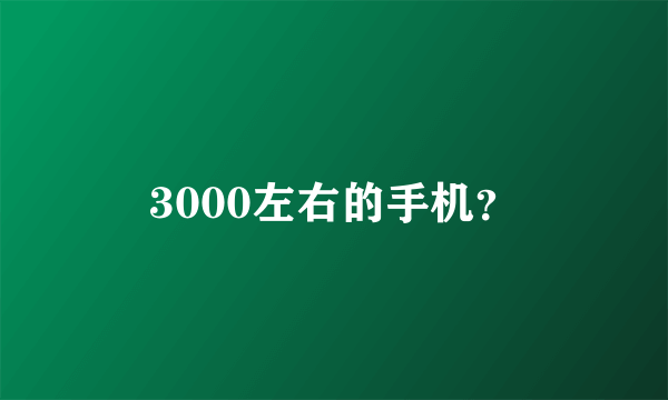3000左右的手机？