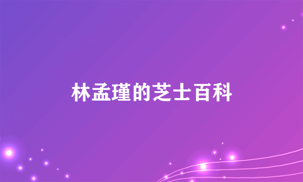 林孟瑾的芝士百科