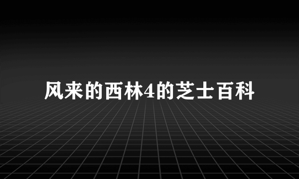 风来的西林4的芝士百科