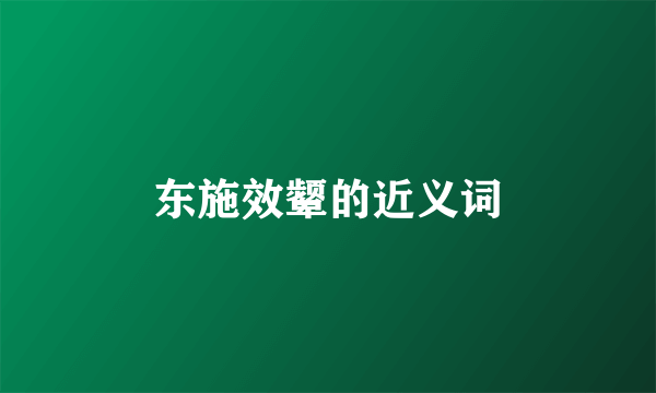 东施效颦的近义词