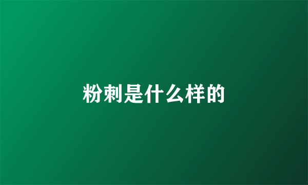 粉刺是什么样的