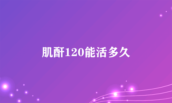 肌酐120能活多久