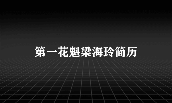 第一花魁梁海玲简历