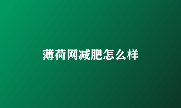 薄荷网减肥怎么样