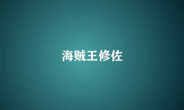 海贼王修佐