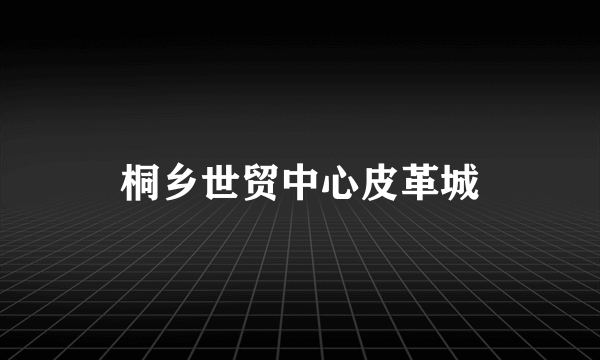 桐乡世贸中心皮革城