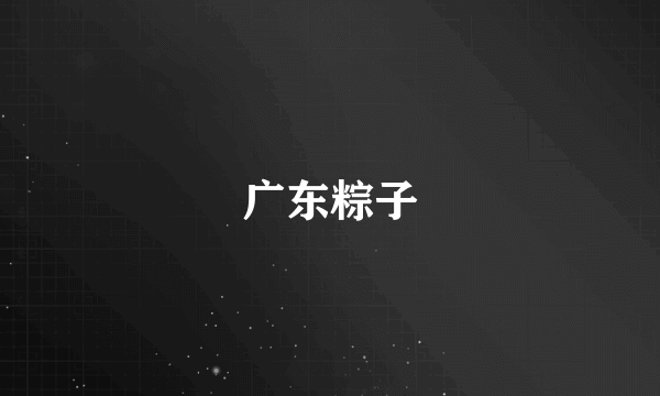 广东粽子