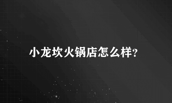 小龙坎火锅店怎么样？