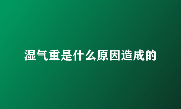 湿气重是什么原因造成的