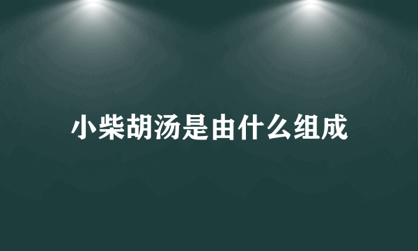 小柴胡汤是由什么组成