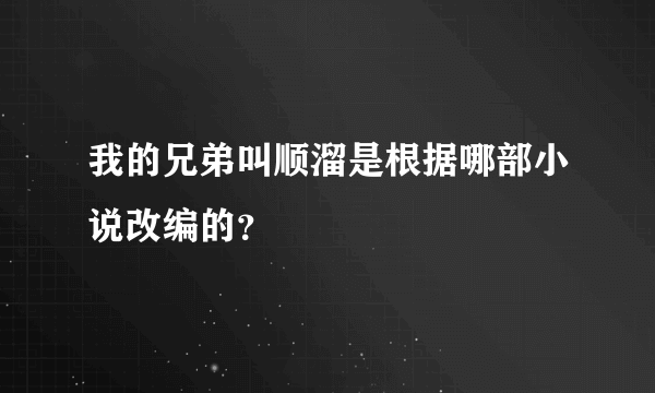 我的兄弟叫顺溜是根据哪部小说改编的？