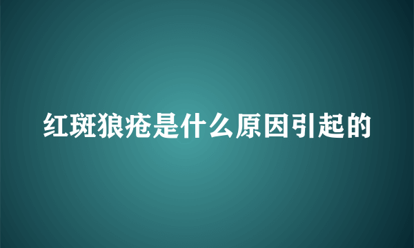 红斑狼疮是什么原因引起的