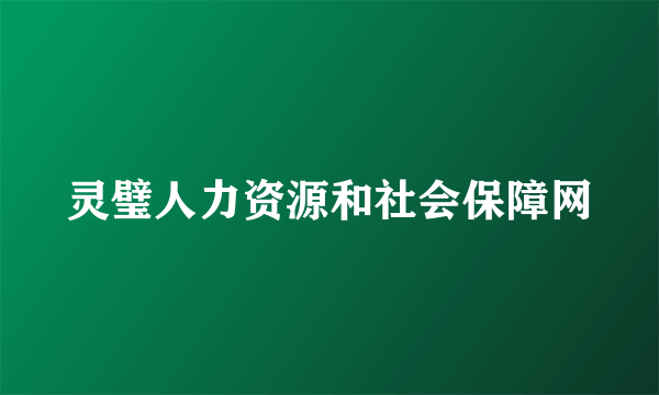 灵璧人力资源和社会保障网